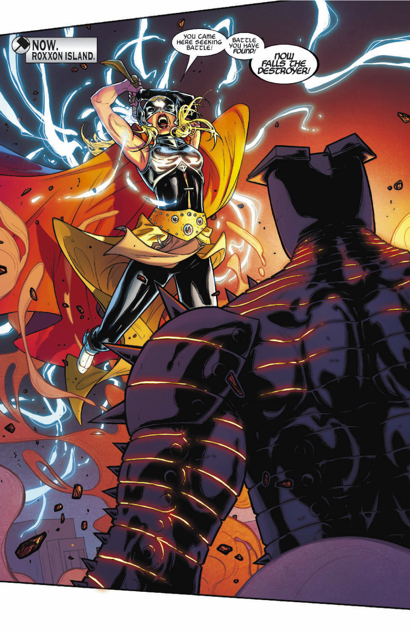 Illustration for article titled Exclusive Marvel preview: The Goddess of Thunder faces The Destroyer in Thor #7